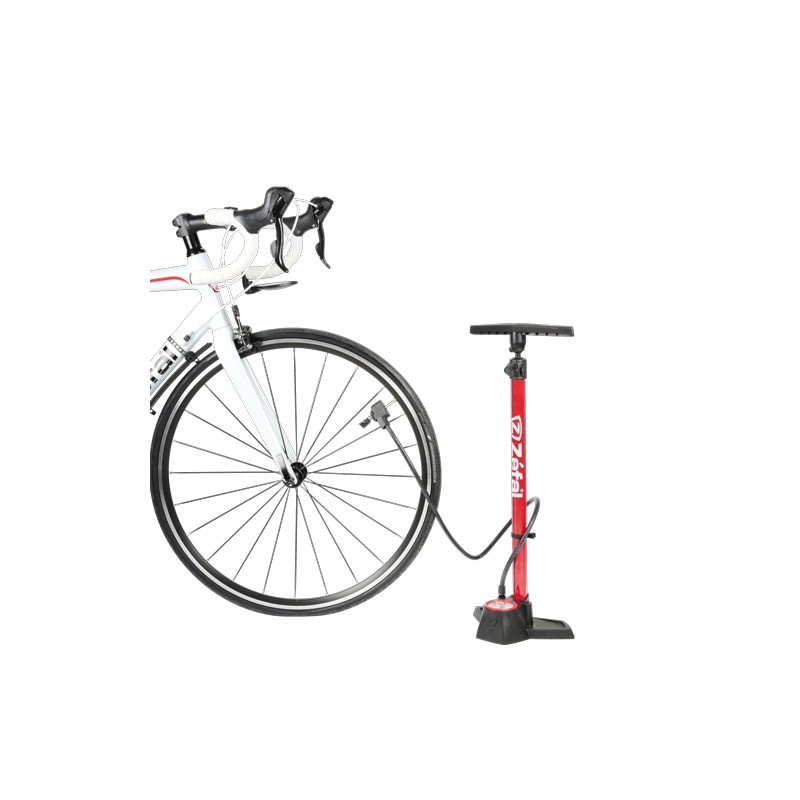 Mini-Pompe à Vélo ZEFAL ZLPU8700 - Haute Pression 10bar, Manomètre, Raccord Presta/Schrader